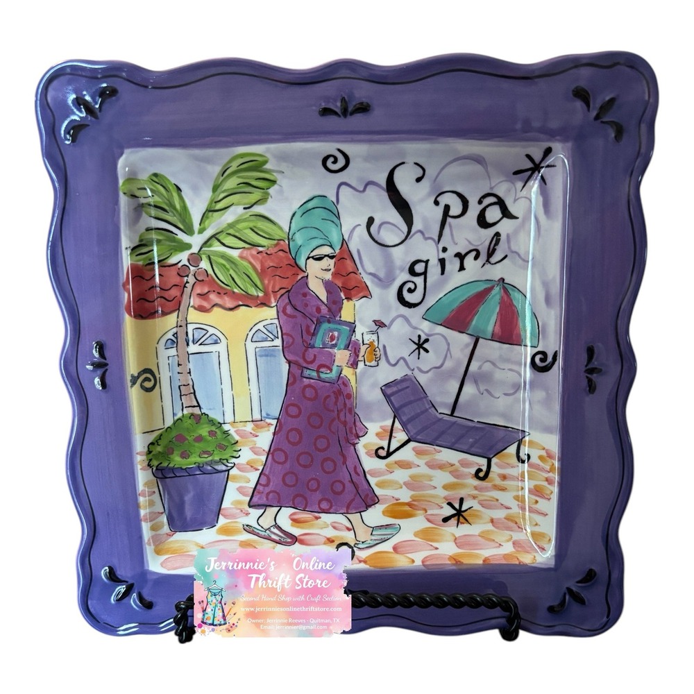 Certified International "Spa Girl" Decorative‎ Plate by Jennifer Brinley